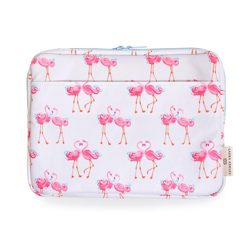 スタイルデコール(STYLE Decor) LAURA ASHLEY (ローラ アシュレイ) パソコンケース 11.6インチ ※ポケットティッシュポーチ付き Pretty Flamingo W0708000-NVL2603