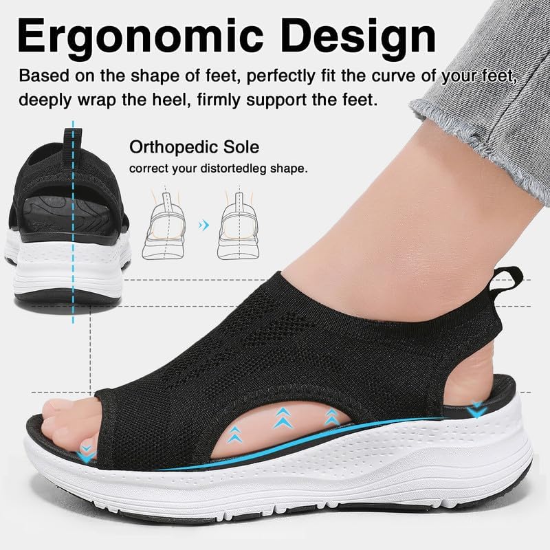Sandalen Dames Zomer Wasbare Slingback Orthopedische Slide Sandalen Dames Zomer Wasbare Slingback Orthopedische Slide