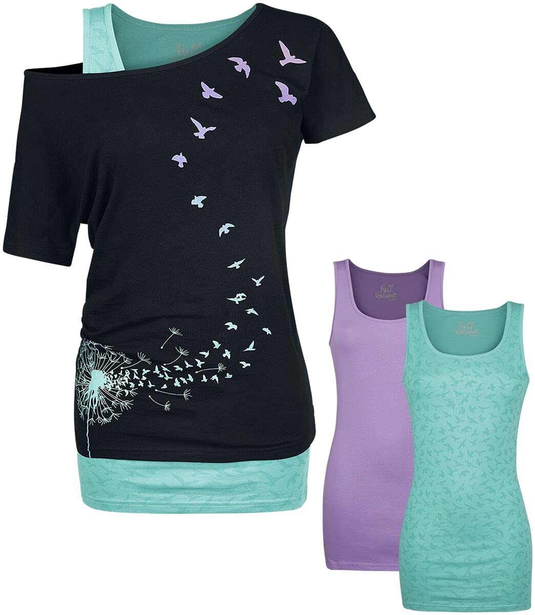 Full Volume by EMP Schwarzes T-Shirt mit Print und Rundhalsausschnitt T-shirt zwart L