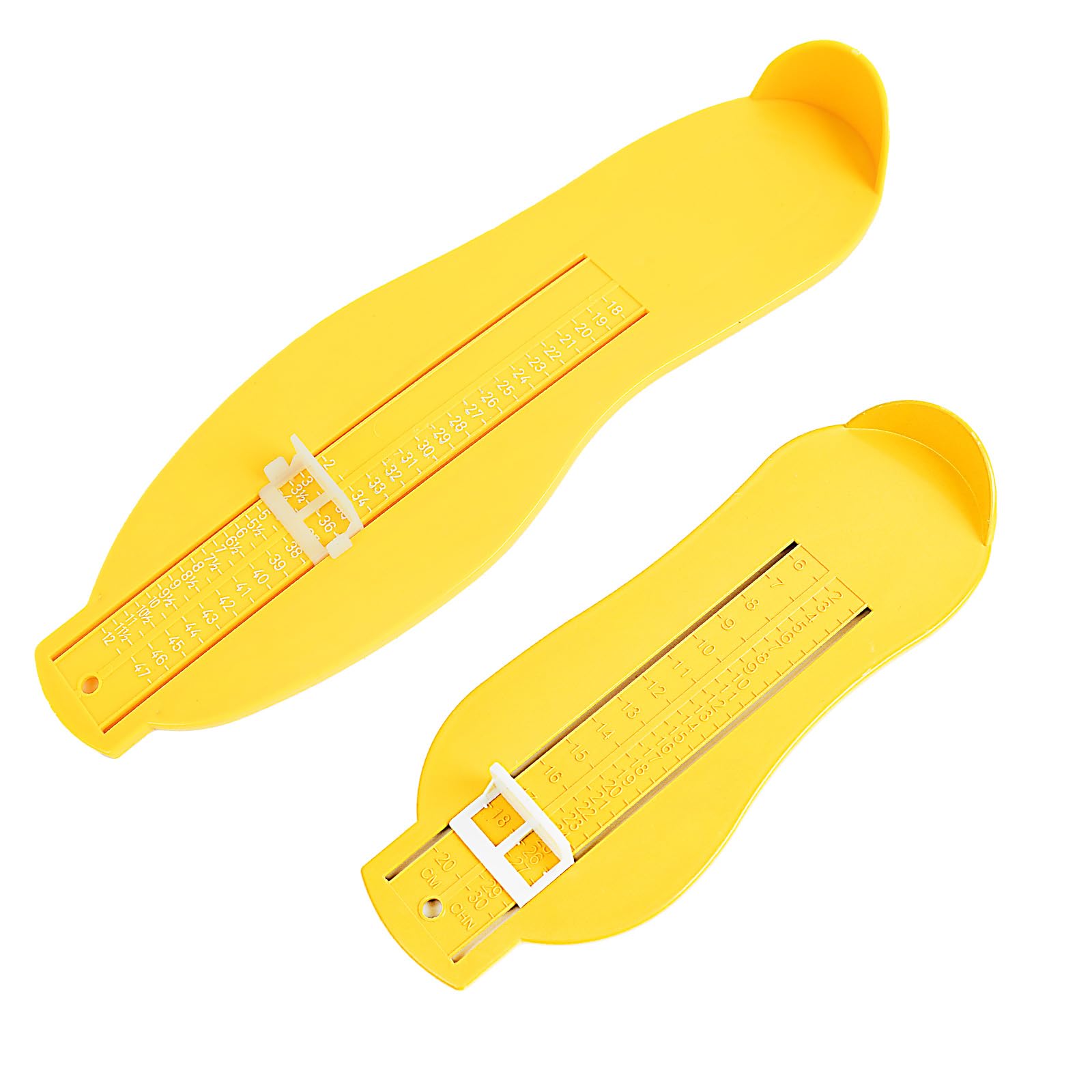 Lot de 2 Pédimètre Enfants et Adultes, Mesure Pied Pointure Chaussure Dispositif de Mesure pour Déterminer la Pointure, Enfants (2 à 30) et Adultes (17 à 47)