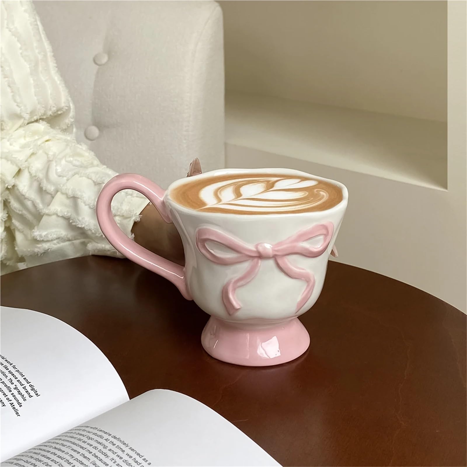 Paar Kaffeebecher 2 Stück 350 ml Schleifenbecher, Paarbecher, geeignet for Café-Kaffeemilchbecher, Frühstücks-Haferflocken-Joghurtbecher, Paarbecher, Bestie-Becher Für Weihnachten, Jahrestag