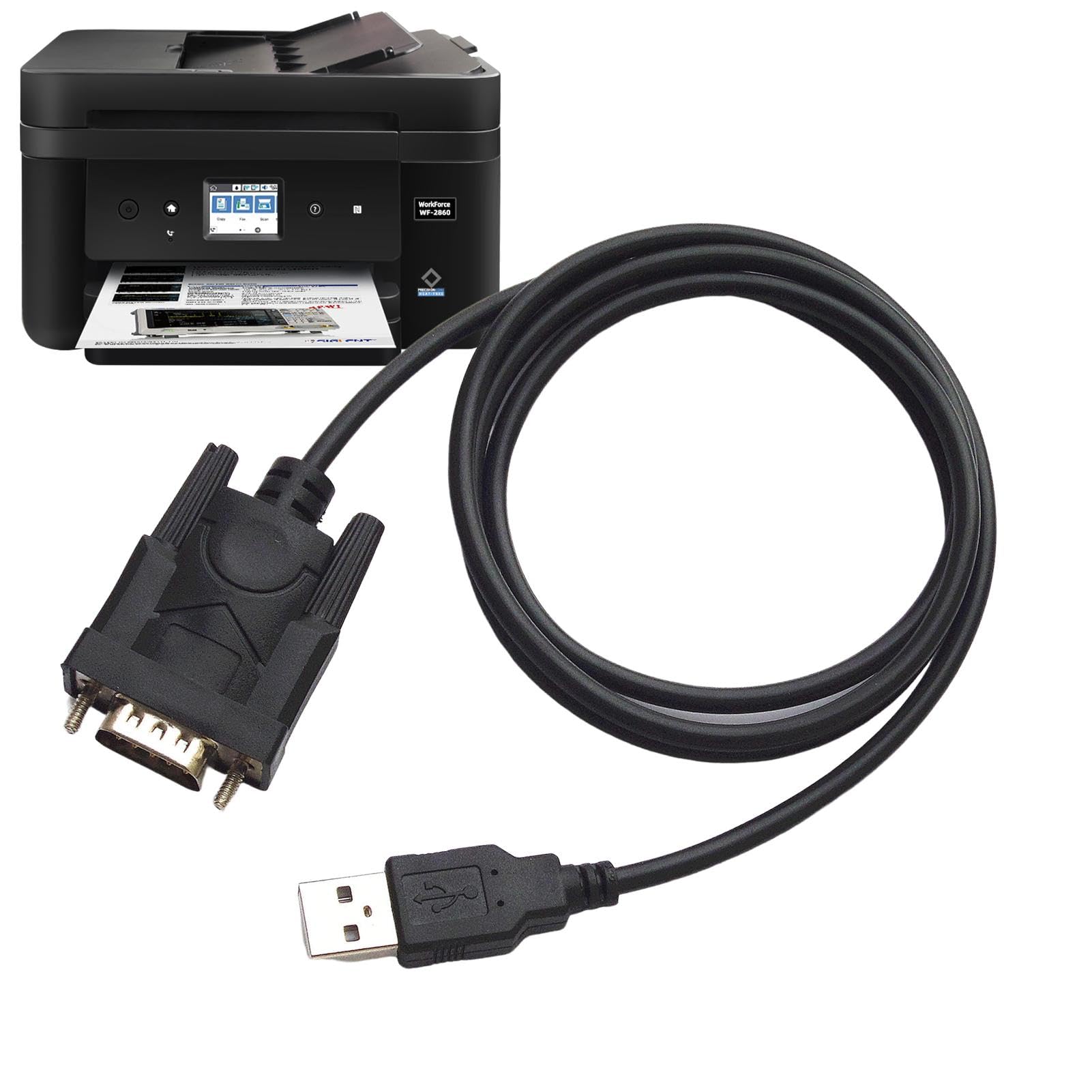 Cavo Convertitore RS232 USB - Adattatore Seriale DB9 9 Pin | Connettore Femmina, Compatibile con Stampanti e PC, Chipset Prolific ad Alte Prestazioni per Informatica ad Alte Prestazioni
