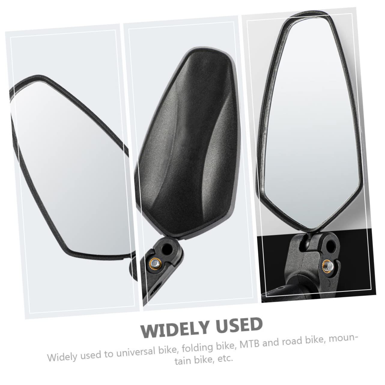 GANAZONO 2pezzi Specchietto Retrovisore Per Bicicletta Specchietti Riflettenti Per Bici Accessori Design Rotante Gradi Leggero e Pratico Per Visione Chiara Senza Girare La Testa