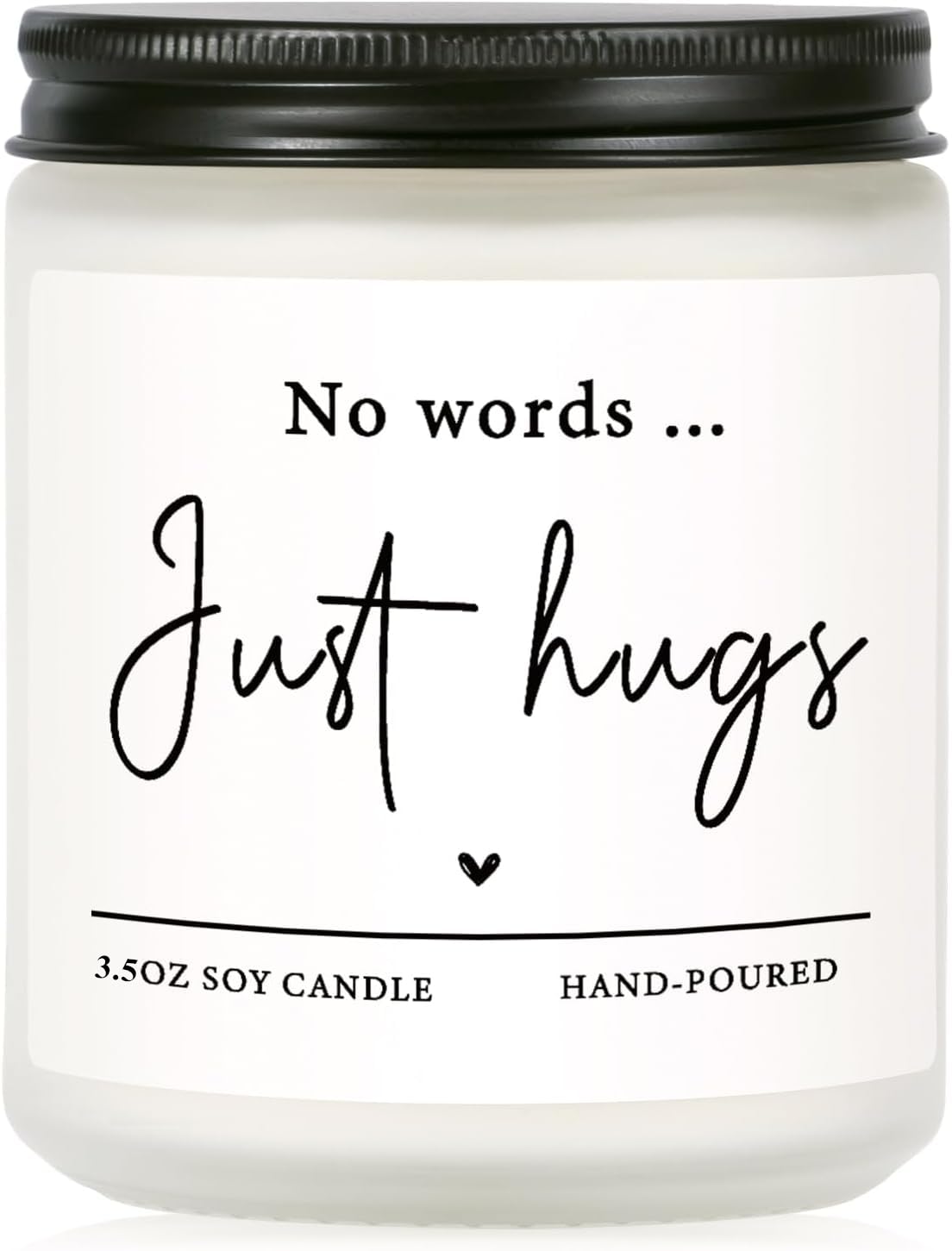 Thinking of You Gifts, No Words Just Hugs Candle, Sympathy Gift for Loss of Loved One, Memorial Gift Remembrance Candle, Sorry for Your Loss Gifts, Grief, Get Well, Comfort Condolence for Women
