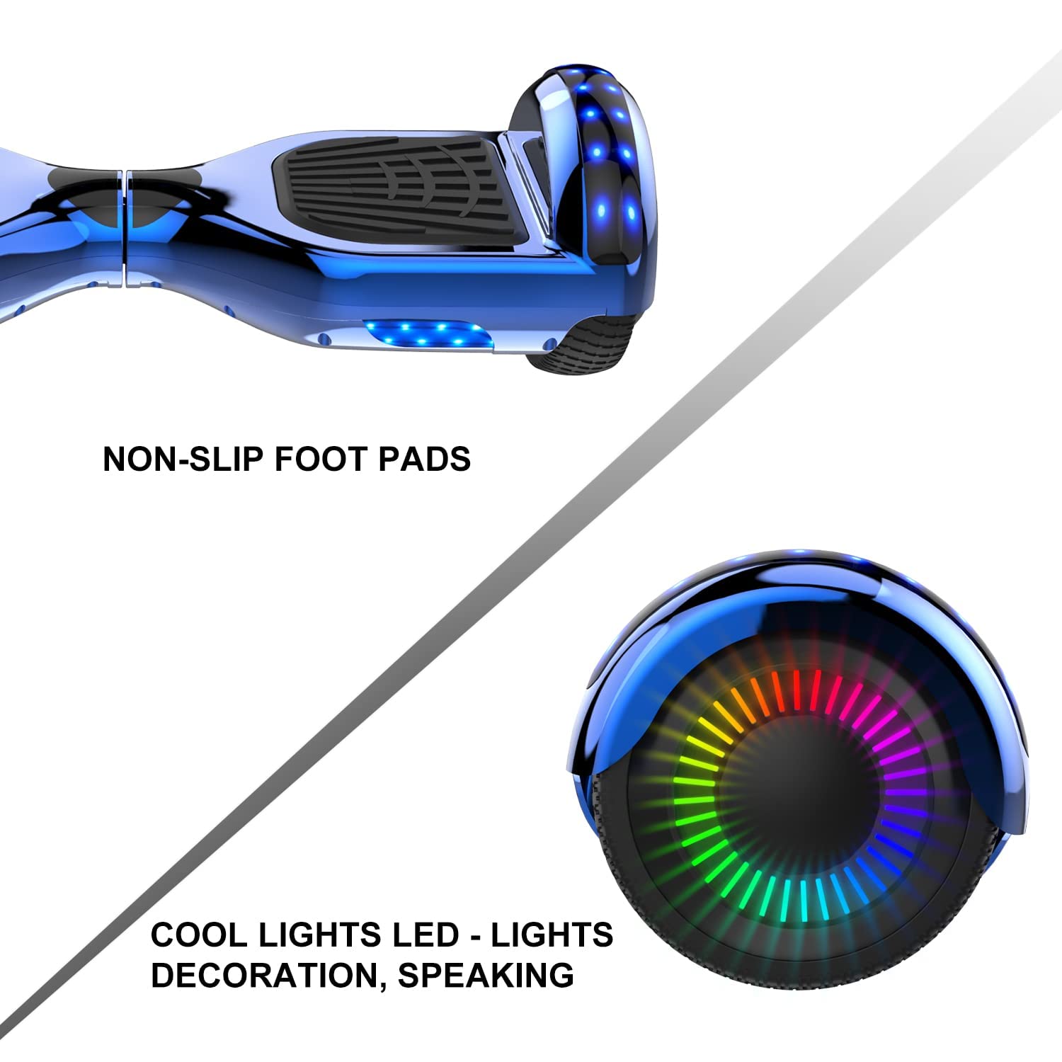 GeekMe Hoverboards,Hoverboards für Kinder,Hoverboards mit Bluetooth-Lautsprecher,Schöne LED-Leuchten,Geschenk für Kinder, Z1+