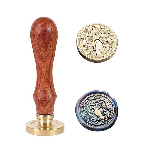 PORXFLY Crow Wax Seal Stamp Kit, Vintage Personalized Animal Stamp for Letter Cards Invitations, Gift Wrapping (Star Crow) - Star Crow