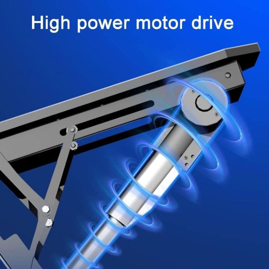 Soporte eléctrico para colgar TV, montaje abatible motorizado, operación de control múltiple, inclinación de 0-85°, se adapta a televisores de 50-90 pulgadas con estándar VESA de 250-600 mm