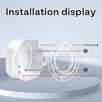 Vista 3 de Paquete de 2 soportes de montaje de lámpara, placa de montaje de luz de techo, bloques de montaje de luces de pared con tornillo y tuercas