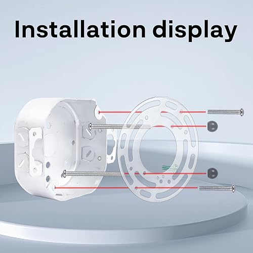 Miniatura 3 de Paquete de 2 soportes de montaje de lámpara, placa de montaje de luz de techo, bloques de montaje de luces de pared con tornillo y tuercas,