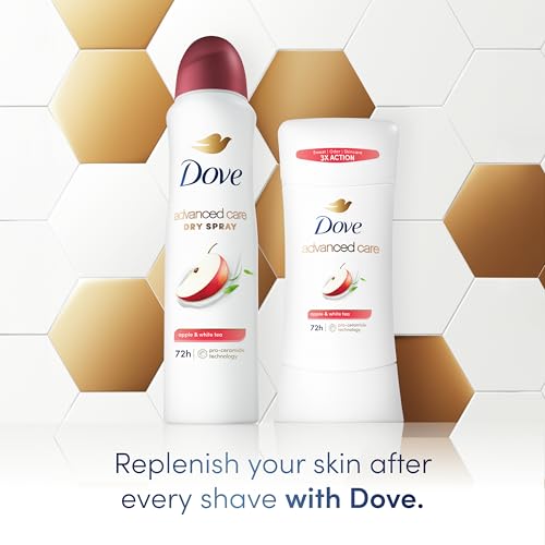 Image of Dove Advanced Care Antiperspirant Deodorant Stick to Help Repair Skin Barrier After Shaving, Apple & White Tea with 72-hour Sweat & Odor Protection, 2.6 oz (Pack of 2)