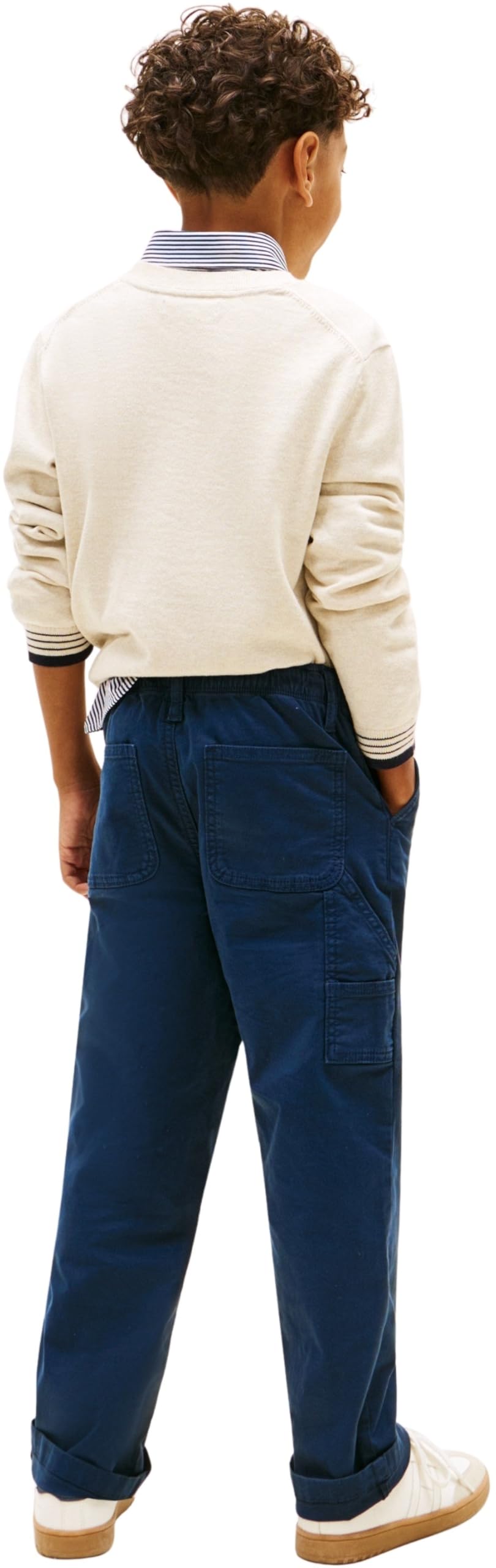 Tommy Hilfiger Herringbone Relaxed Worker Pant Kb0kb10048 - Otros Pantalones Niños