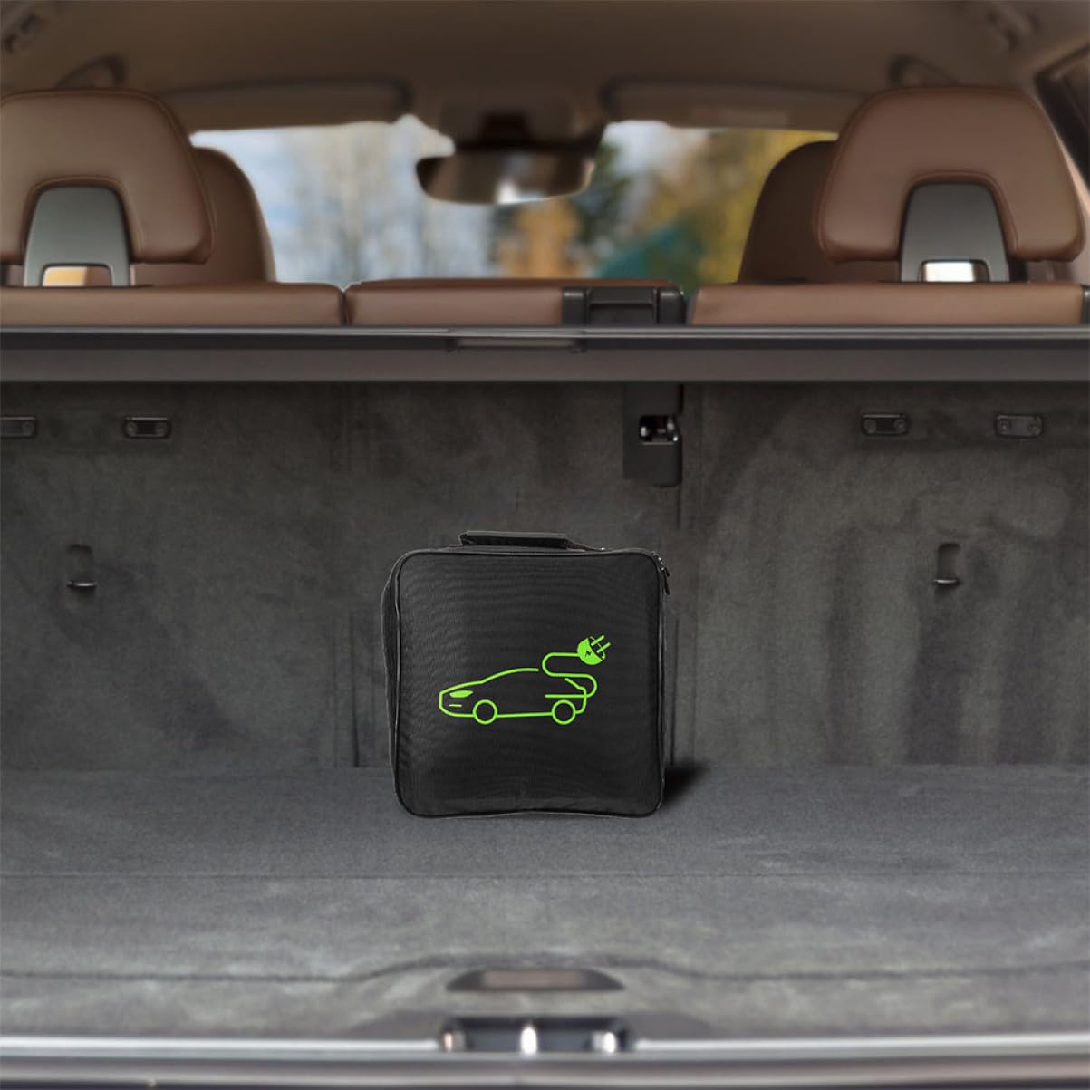 Zerodeko Bolsa Organizadora para Cables de Coche con Gran Capacidad y Material Oxford, 2 Unidades para Maletero y Carga Eléctrica