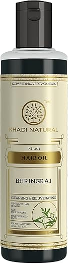 Khadi Natural Bhringraj Hair Oil For Controlling Hair Fall, Nourishing Oil For Healthy Hair Growth, Paraben & Silicone-Free Suitable For All Hair…