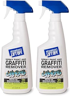 Motsenbocker's Lift Off 41101-2PK Spray Paint and Graffiti Remover – Removes Spray Paint, Acrylic, and Enamel – Safe for Wood, Metal, Concrete, Plastic – Water-Based Formula – 22 Fl Oz (Pack of 2)