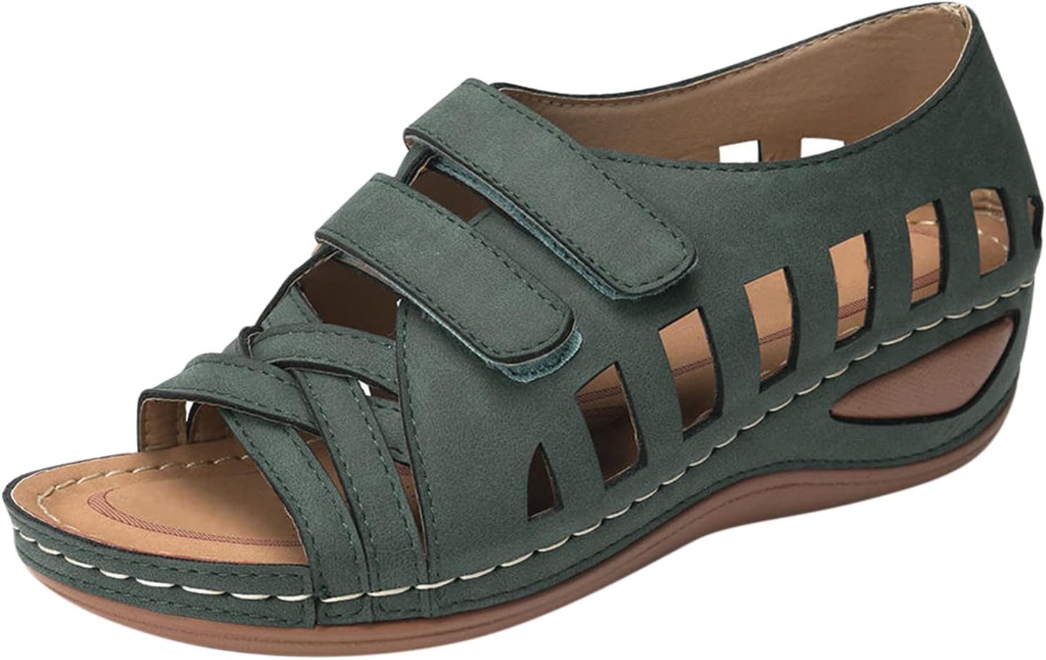 Roman Sandals Women's Flat Sandals Women's Casual Shoes Soft Non-Slip Beach Shoes Comfortable Outdoor Sandals Ultralight Trekking Sandals Open Toe Jogging Shoes Fashionable Summer Shoes