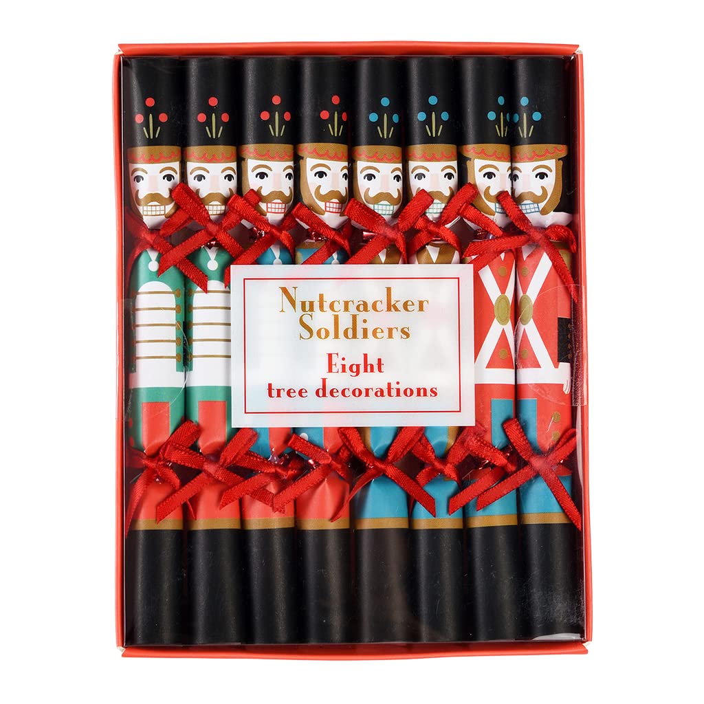 Nutcracker Soldier Mini Christmas Tree Decorations (pack Of 8)