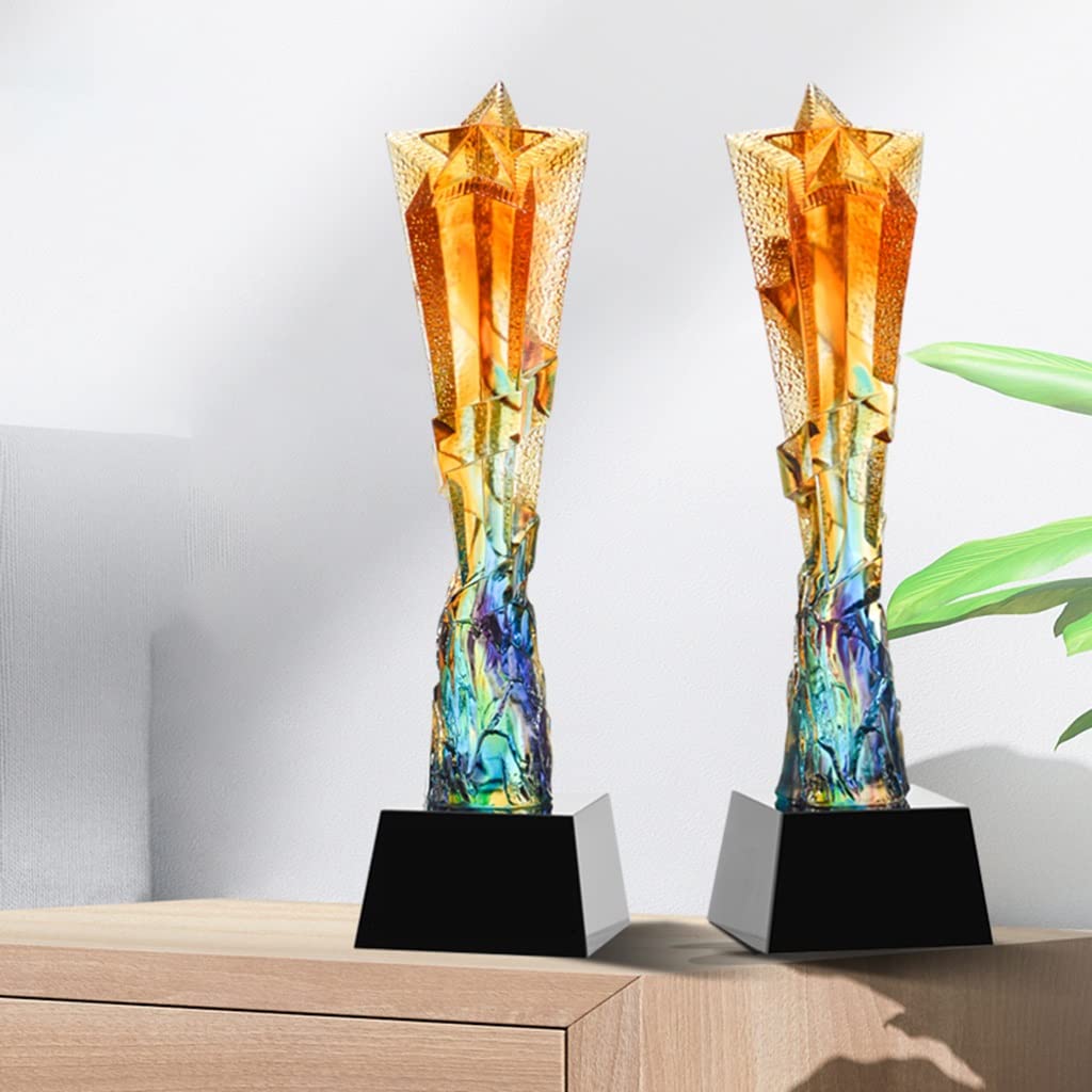 Trofeos, medallas y premios Trofeo De Campeonato De Fin De Año Empresarial Colorido Trofeo De Honor De Cinco Estrellas Premios De Recompensa De Competiciones Deportivas De Aprendizaje Escolar