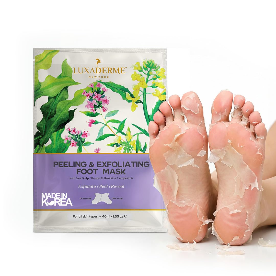 LuxaDerme Korean Peeling & Exfoliating Foot Mask for Baby Soft Feet | Removes Dry Skin & Hard Calluses | Hydrates Dry Feet (Pack of 1)-picture-19