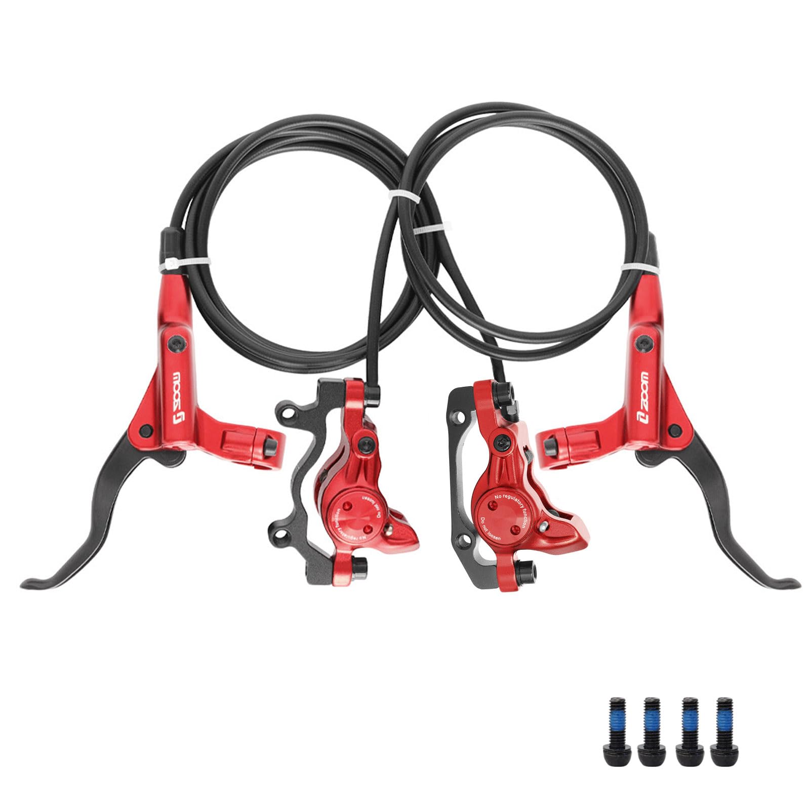 Amazon.com: HAIKS Zoom HB875 Hydraulic Disc Brakes Set, Red