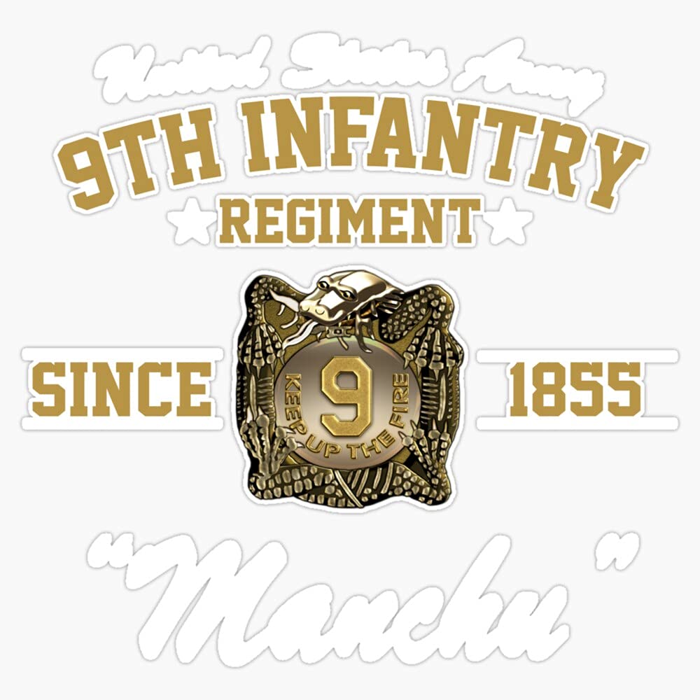 HOF Trading 9Th Infantry Regiment Vinyl Sticker Waterproof Decal Laptop Wall Window Bumper Sticker 5