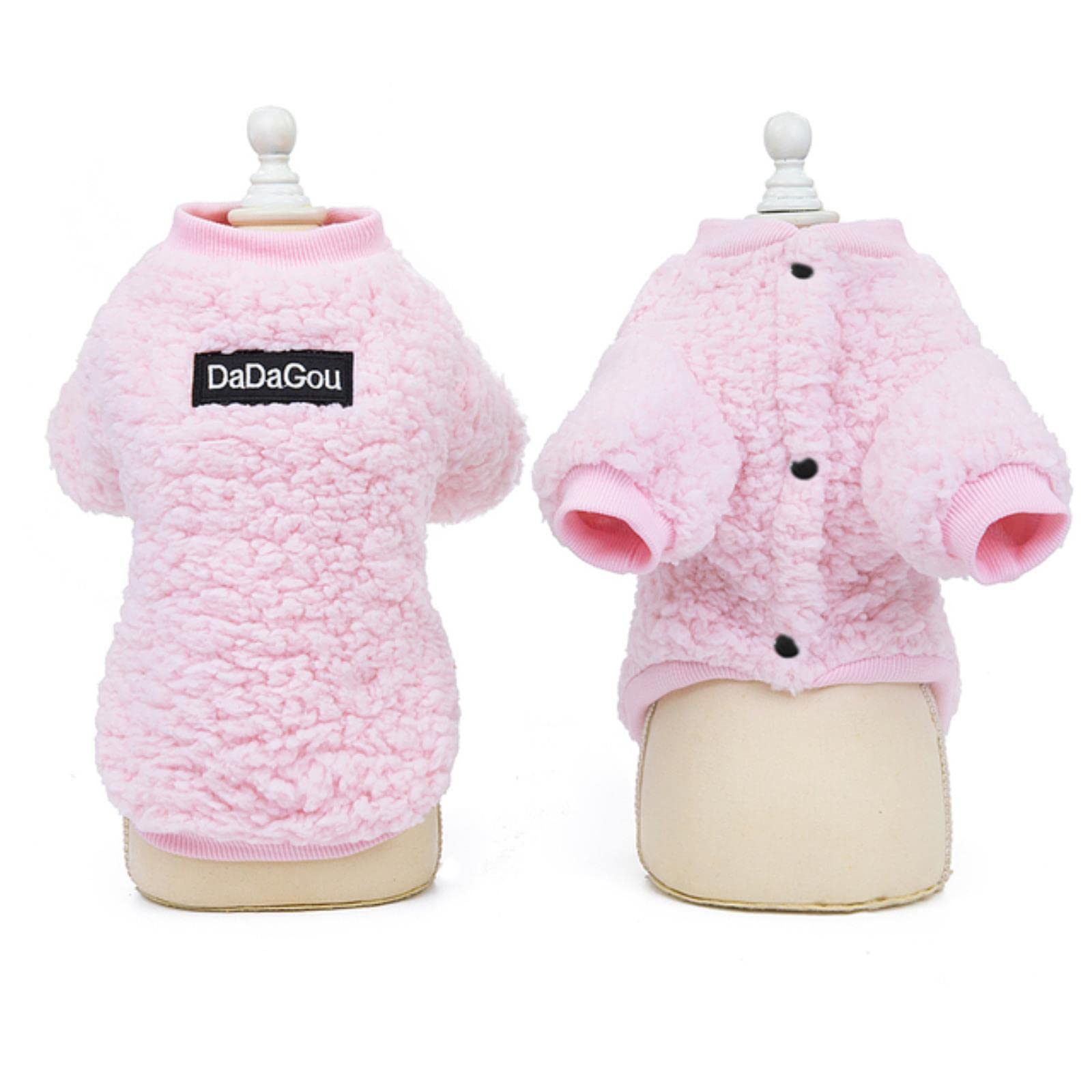Manteau chien hiver rose L chaud et imperméable pour bouledogue