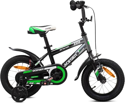 Miniatura 2 de ACEGER Simon - Bicicleta infantil para niños y niñas, unisex, para niños de 3 a 13 años, bicicleta para niños de 12, 14 y 16 pulgadas, con ruedas de