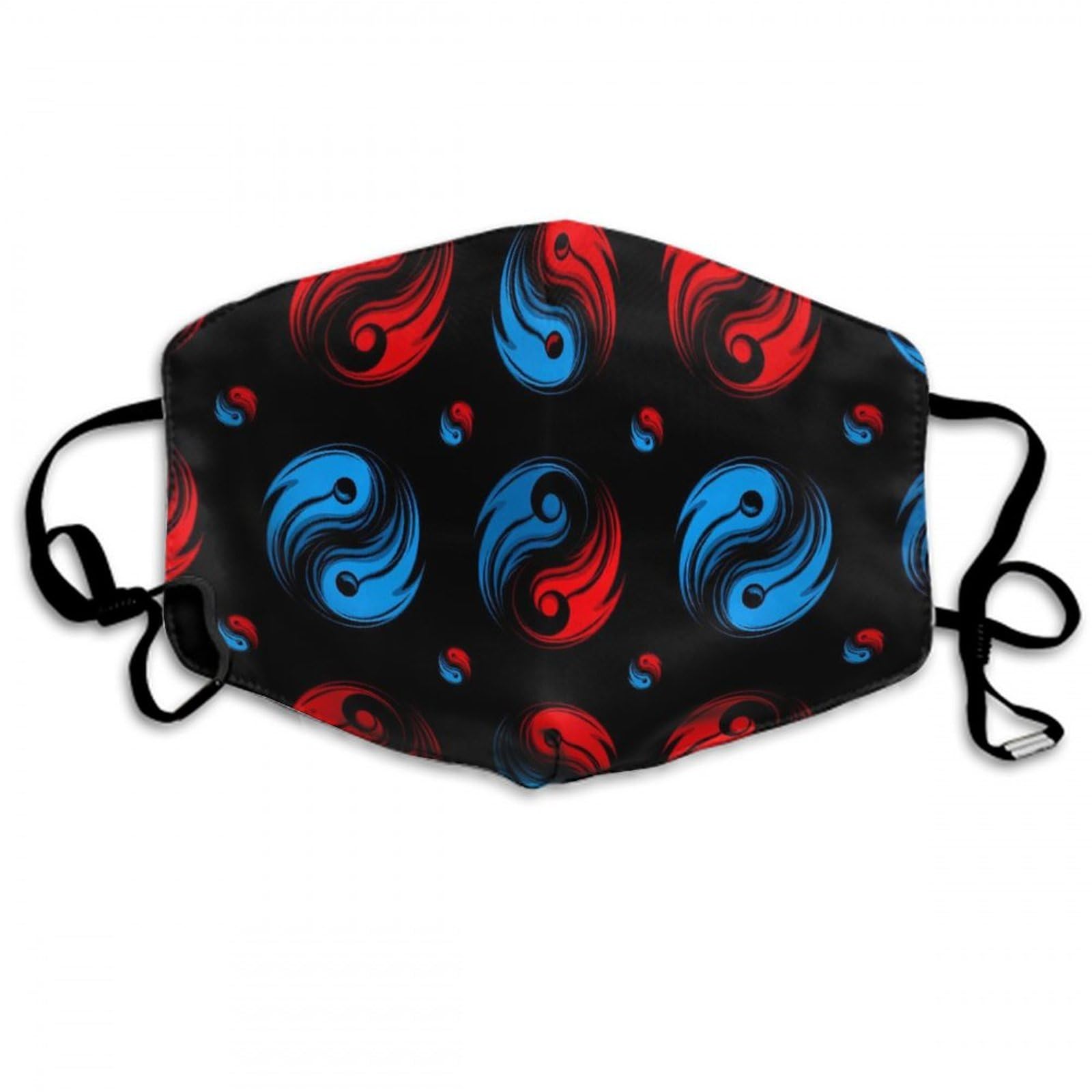 WUXEKZO Adult Windproof, Dust Proof Face Scarf Mask Scarf Tai Chi Yin Yang Red Blue Face Covering Bandanas Balaclava, Comfy Face Decorations for Outdoors Home and Daily Use