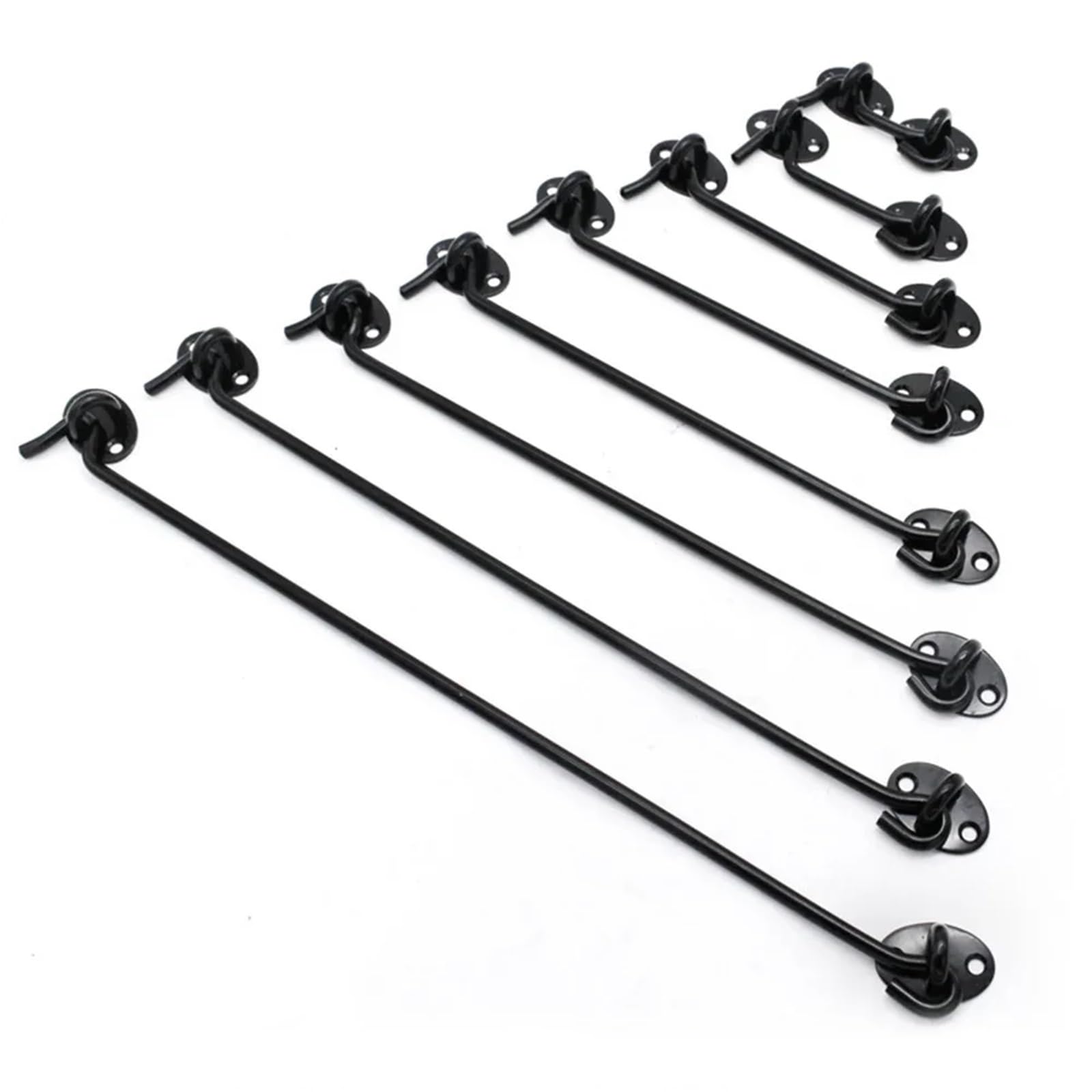 Serrure de porte à crochet et œillet en acier inoxydable, 10 pièces