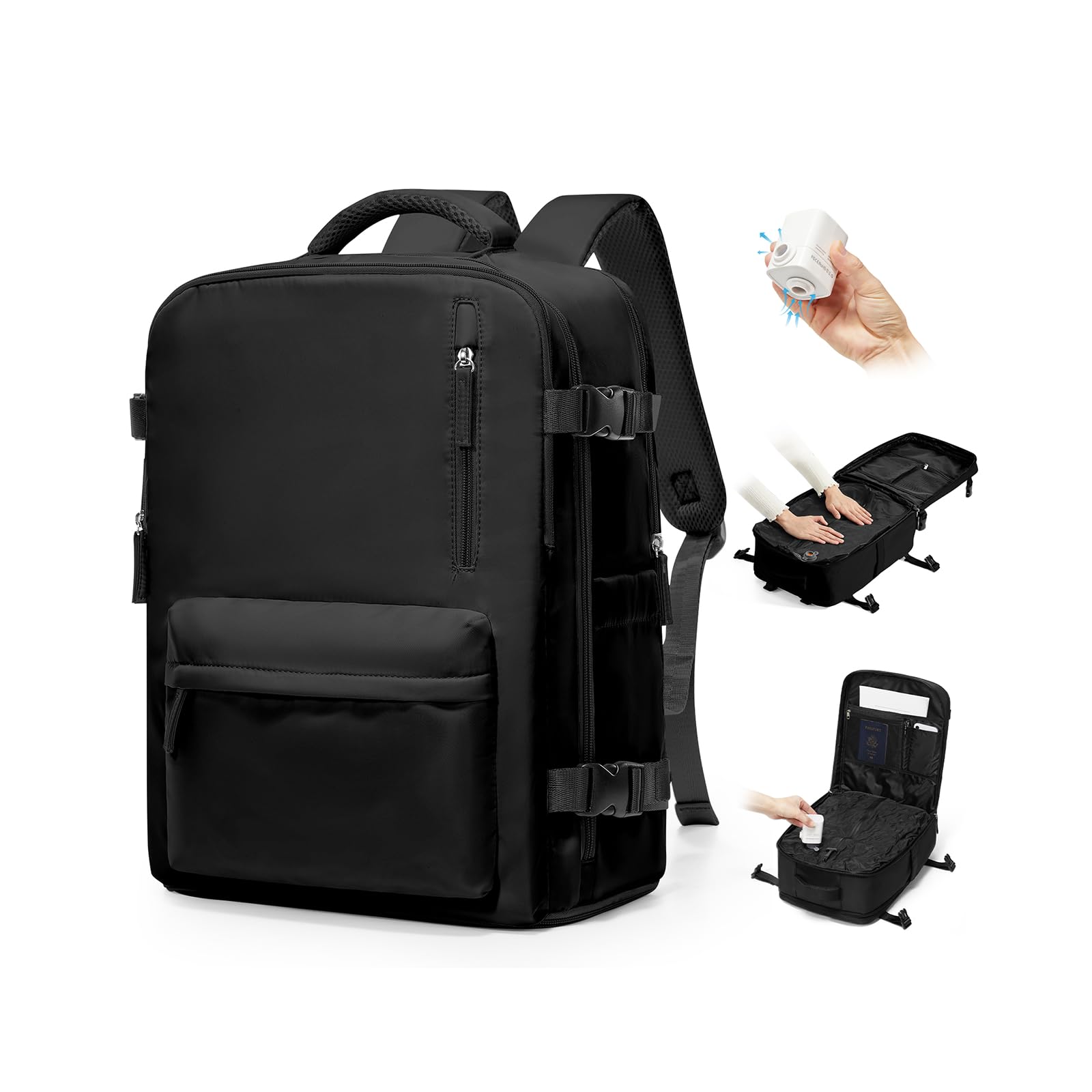 BJLFS Borse da Cabina per Ryanair 40×30×20 Zaino da Viaggio con Sottovuoto Bagaglio a Mano 40x20x25 Easyjet 45×36×20,Zaino Wizzair 40x30x20,Zaino Casual per laptop da 14 pollici per scuola