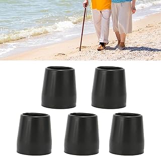 Cane Tips, 5 Pcs Crutch Tips Thick Rubber Crutch Tips Replacement Rubber Cane Tips Single Angle Cane Foot Cane Walking Stick Crutch Foot Pad Crutch Tips Replacement Crutch Parts For Crutches(Pink)