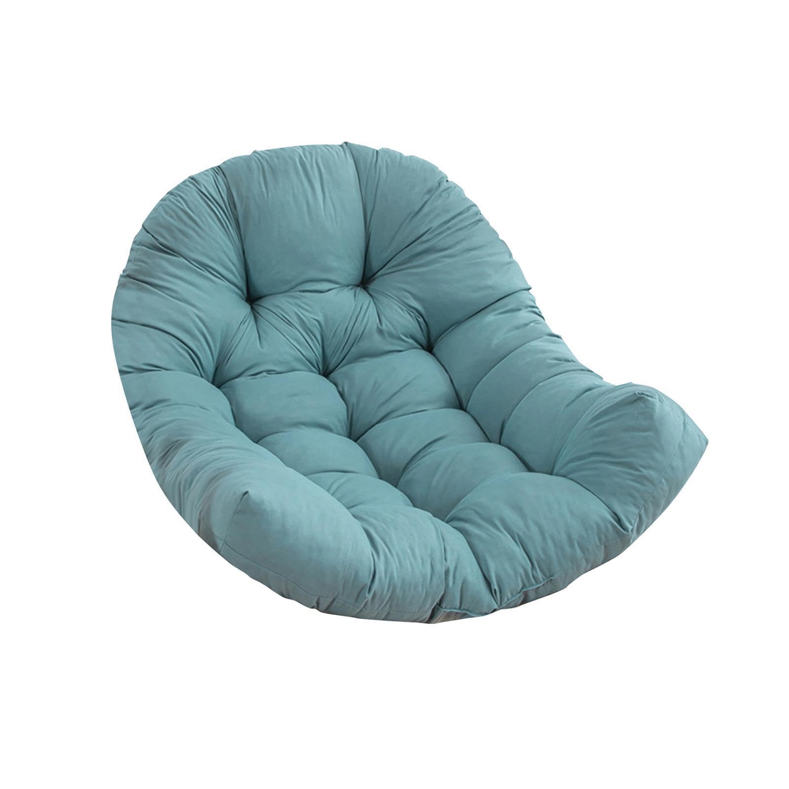mophrati Egg Hammock Chair Seat Pads Back Cushion Pillow Bringing Fresh Comfort To Swing Chair Home Relaxation Hanging Egg Cushions Swing Cushion Basket Pad, Gray Green, 80x110cm