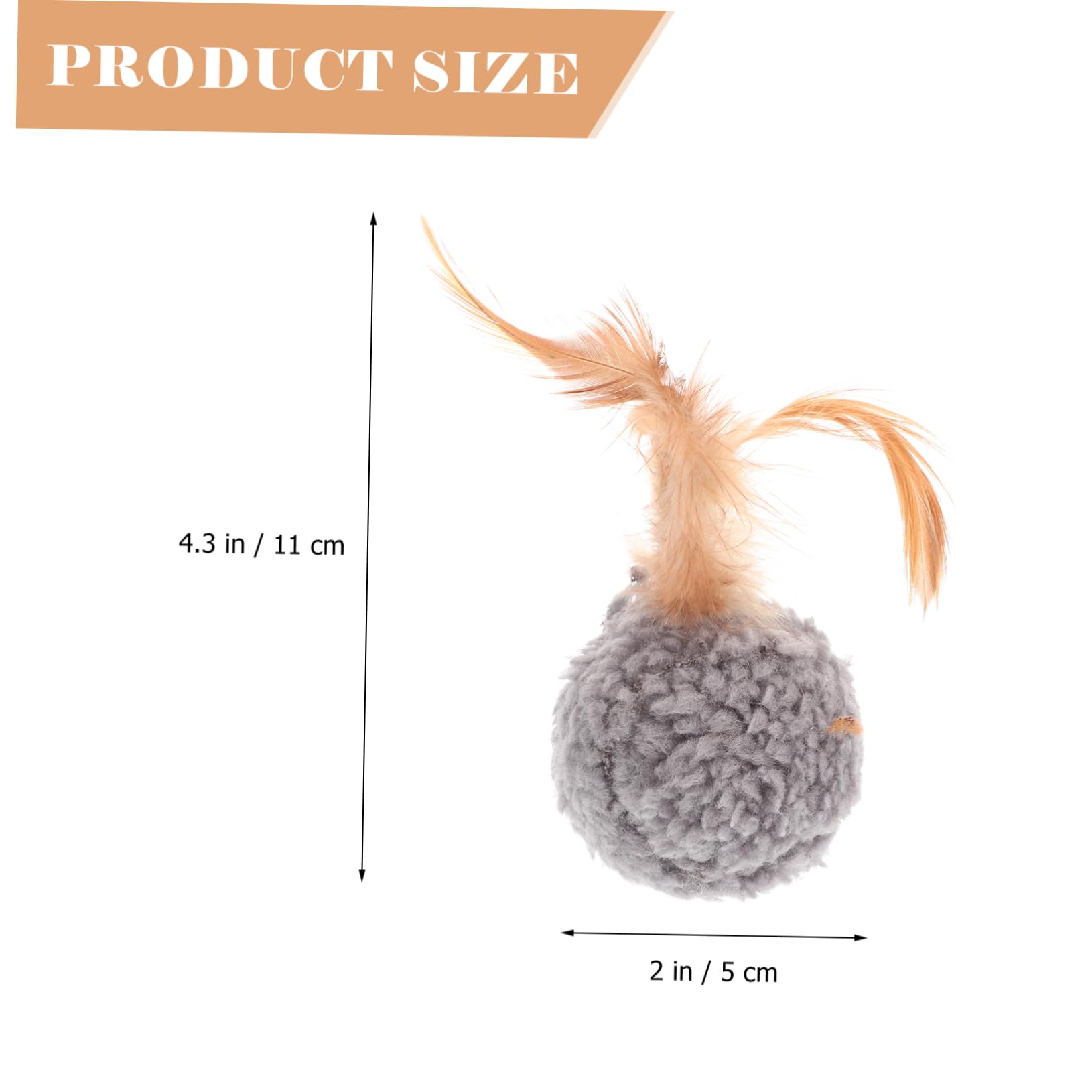 VANZACK 45pièces Boules De Jeu pour Chat Lot de Jouets avec Plumes Et Clochettes Accessoires Amusants pour Chatons Et Chats Jouets Portables pour Activité Divertissement Fait Main