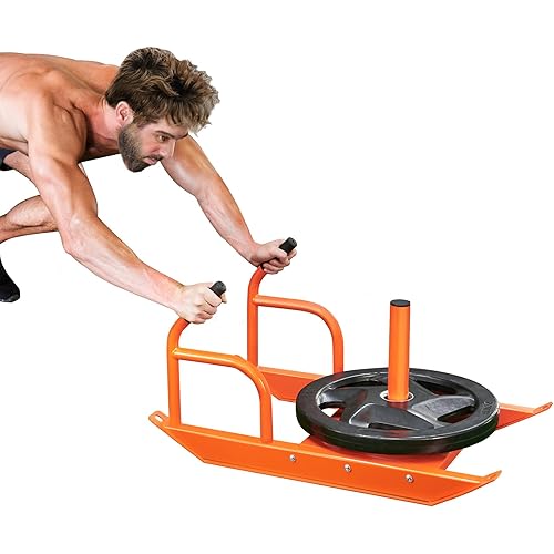 VEVOR Weight Training Pull Sled, Fitness Strength Speed Training Sled, Steel Power Sled Workout Equipment for Athletic Exercise and Speed Improvement