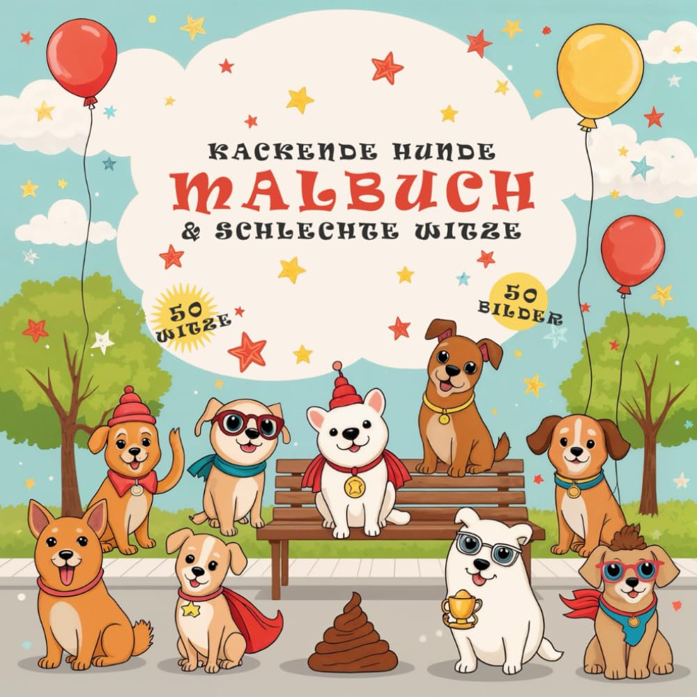 Kackende Hunde Malbuch: & schlechte Witze