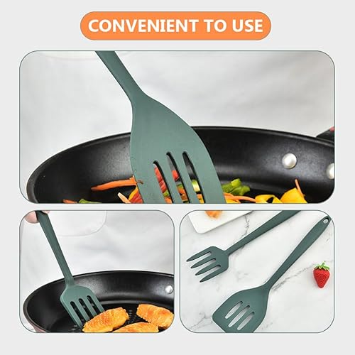 Miniatura 5 de Juego de espátulas de silicona, tenedor flexible de silicona, espátula de cocina, tenedor de cocina resistente al calor, utensilios de cocina de