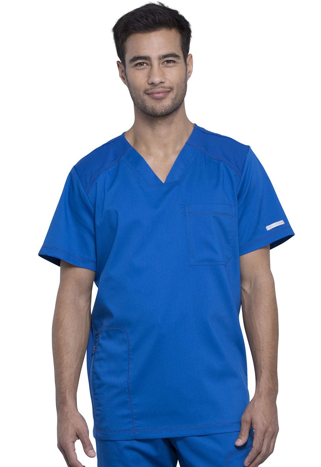 Cherokee Herren-OP-Oberteil, V-Ausschnitt, moderne Passform, WW603, mit natürlicher Leibhöhe, Jogger, Schlupfhose, Kordelzug am Bund, WW012, Königsblau - 2XL Oberteil/2XL kurze Hose