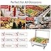 Chafing Dishes for Buffet 4 Pack 9 Quart Stainless Steel Chafer Buffet Servers and Warmers Set with Folding Frame for Weddings Parties Banquets Catering Events