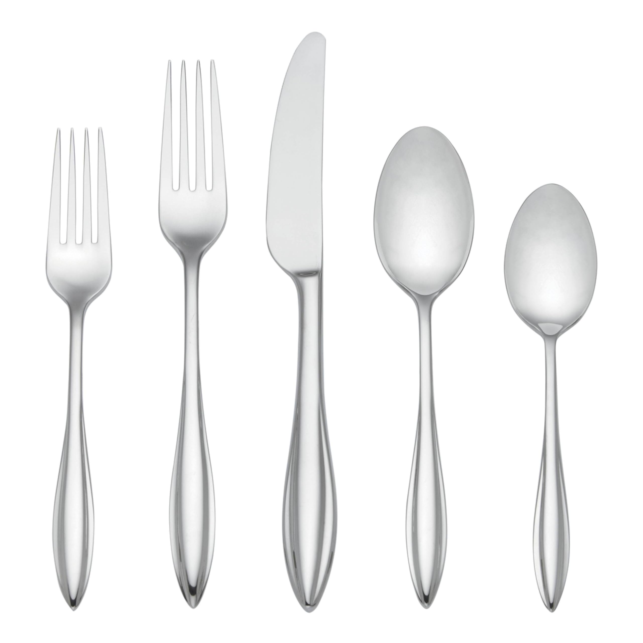 Amazon.com: Lenox Sculpt 65-Piece Flatware Set, Metallic