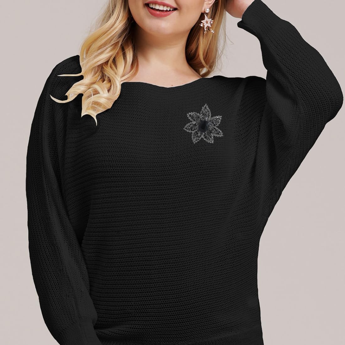 YOQUCOL Vintage Austrian Crystal Rhinestone Flower Shape Big Large Brooch Pin For Women Grils Golden Tone - Image 3