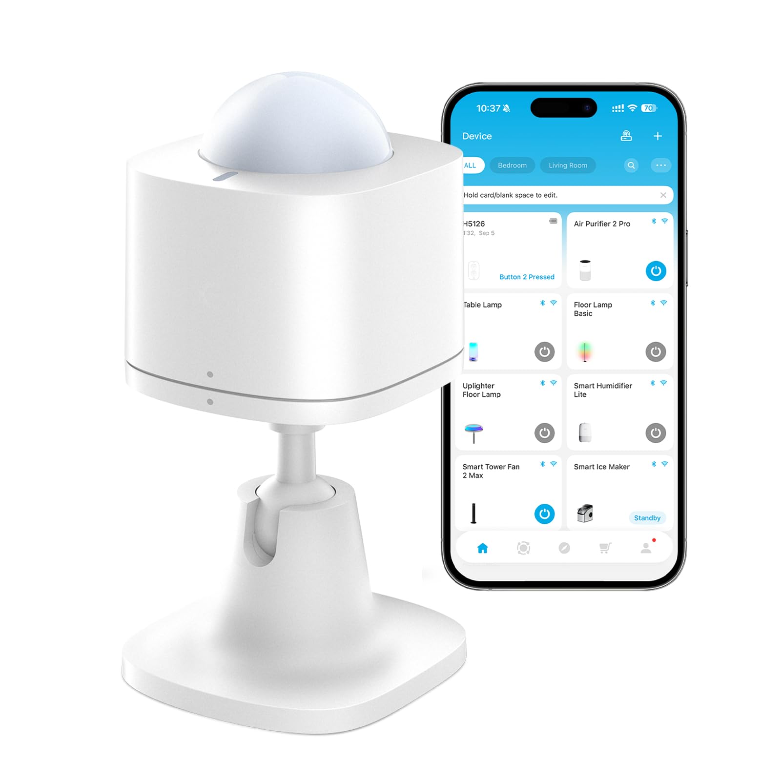 GoveeLifeMotion Sensor, Unlimited Group Control, Mini Wireless Touch Sensor for Smart Home Automation, Battery Powered, Supports Most Smart Products