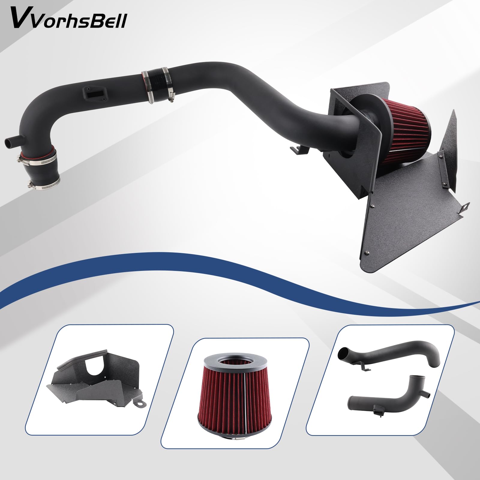 Kit filtro di aspirazione aria fredda EA113 per Audi A3 S3/06-08VW MK5 GTI GLI/12-13MK6 Golf R 2.0/06-12MK3 MK2