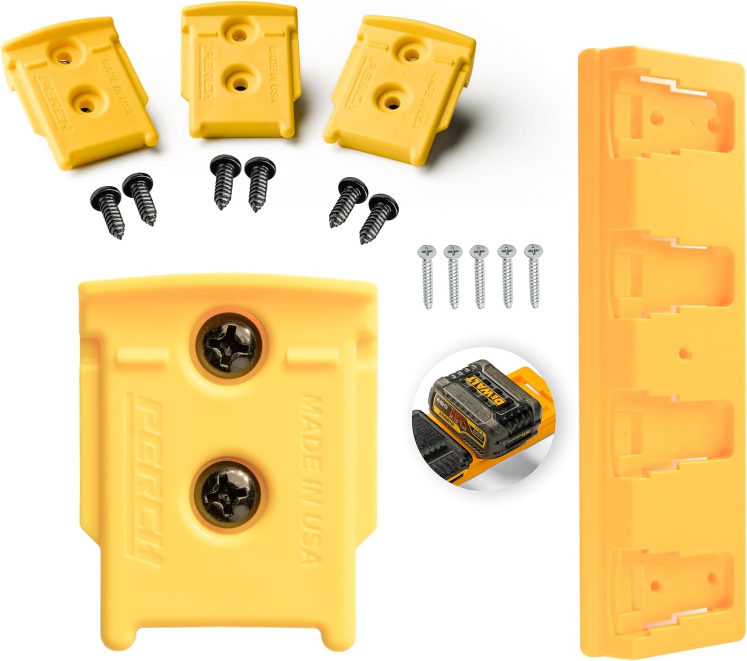 DeWalt Tool Wall Mount - 3 Pack Snap Fit Holder -8