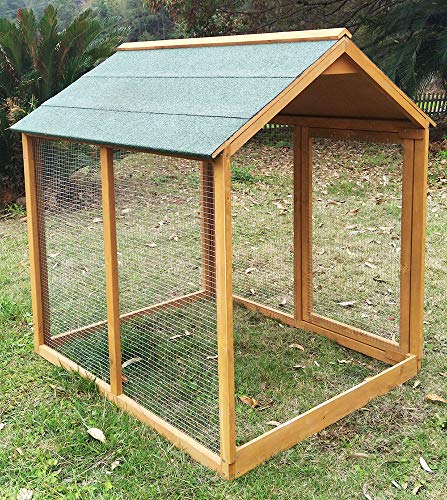 Zoopplier Winterfest Hühnergehege wetterfest Hühnerauslauf XXL große Wachtelstall Freilaufanbau Gluckshaus massivem Holz…