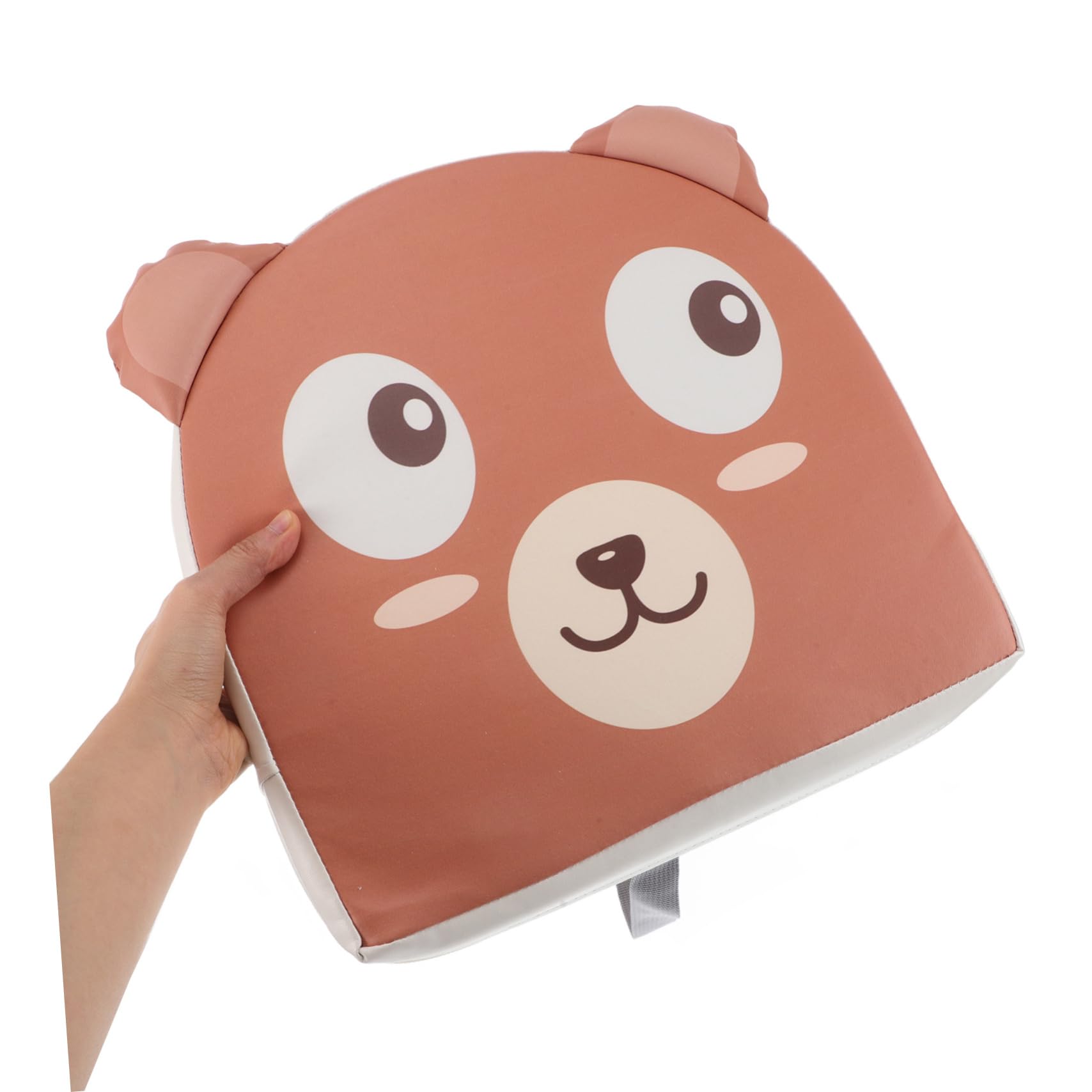 BESTonZON Tragbare Tisch Sitzerhöhung für Babys und Kleinkinder aus Waschbarem Pu Leder mit Schwamm Niedliches Cartoon Design Vielseitig Verwendbar für Esszimmer und Reise