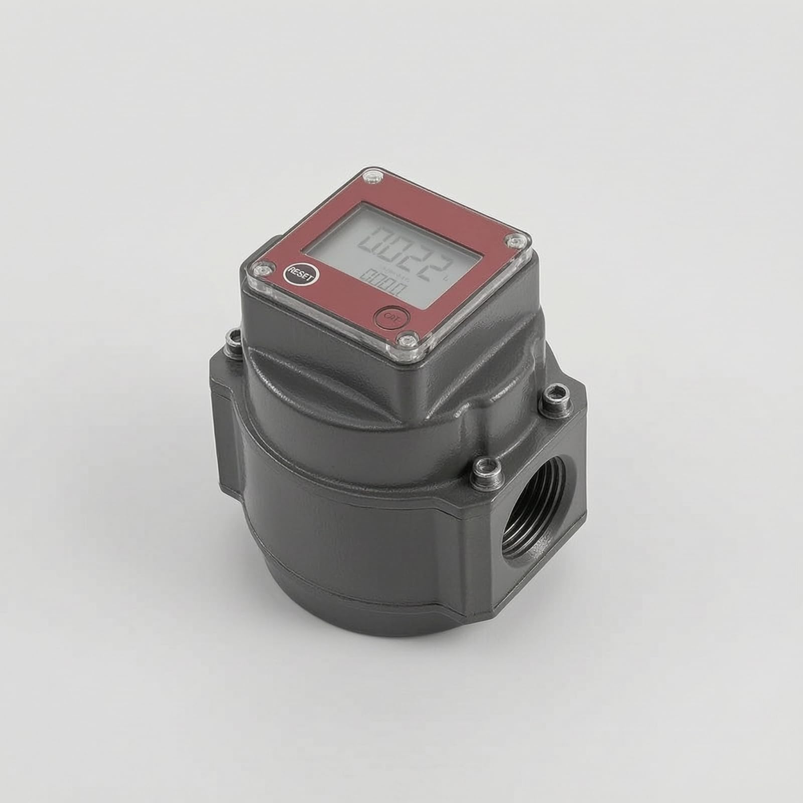 Milageto Electronic Gas Meter Digitaler Gas Durchflussmesser Volumenmesser Durchflussanzeiger Gaszähler mit Gewindeanschlüssen Und Schneller Kalibrierung für, 1 Zoll 32mm