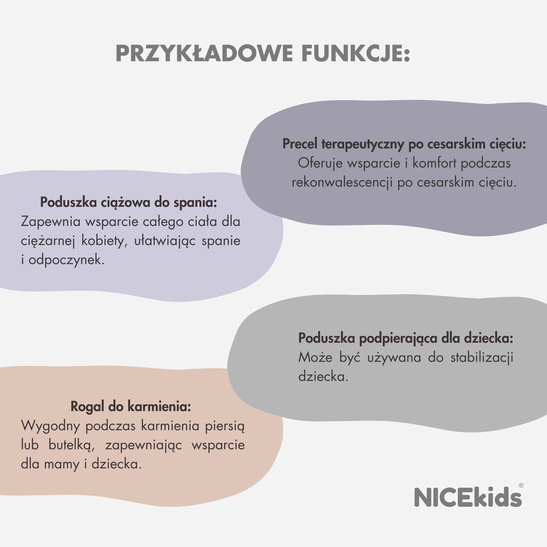 NICEkids Poduszka Ciążowa Rogal | Poduszka do Spania dla Kobiet w Ciąży, Poduszka dla Ciężarnych, Poduszka dla Mam, Wygodne Spanie na Boku, Poduszka do Karmienia (Welur, Typ C)