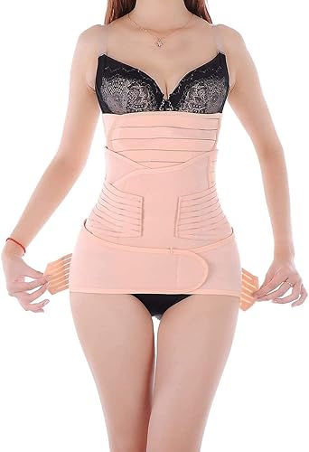 Miniatura 8 de Cinturón de recuperación posparto 3 en 1, transpirable, elástico, ajustable, soporte de recuperación posparto, faja para el vientre después del