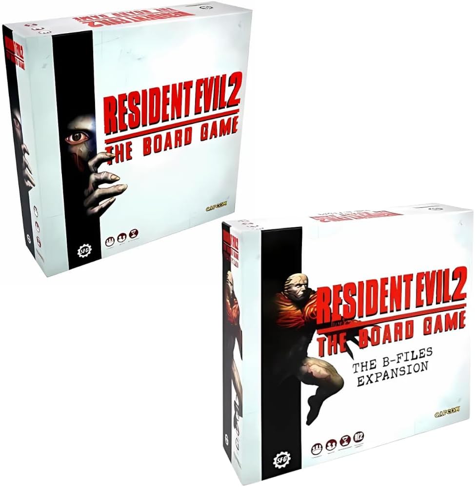 Steamforged Games Resident Evil 2 Board Base , B-Files and 4th Survivor Expansions Bundle (3 Items)