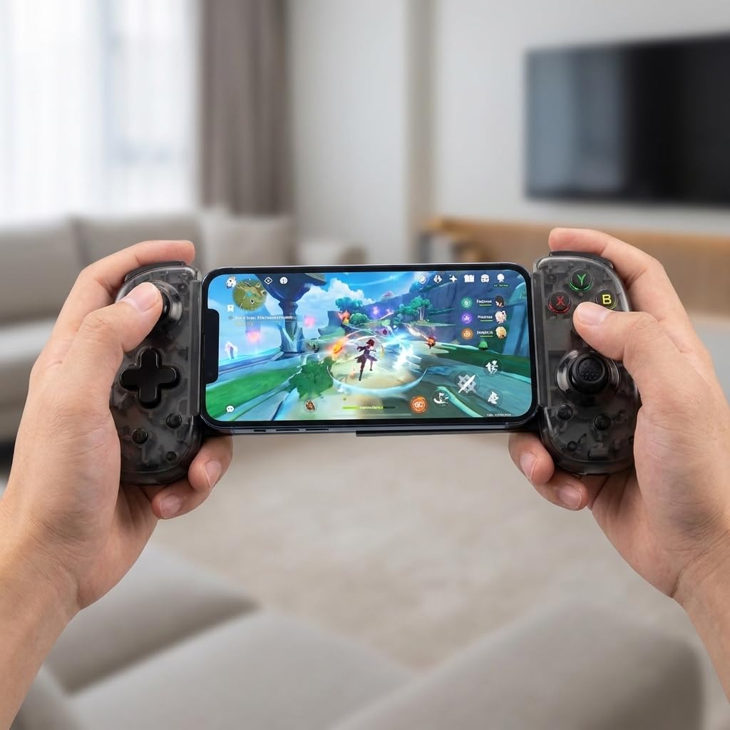 Megadream Controller di gioco mobile USB-C cablato e wireless per iPhone, telefoni Android USB-C, PC, interruttore, supporta Xbox/PS/Steam Remote Play e Cloud Gaming, joystick effetto Hall, Turbo