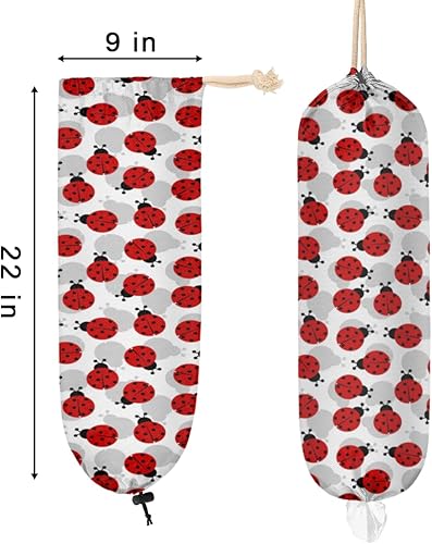 Miniatura 2 de Ladybug - Soporte de bolsa de plástico para bolsa de comestibles, soporte de almacenamiento de bolsa de plástico, soporte para bolsa de compras